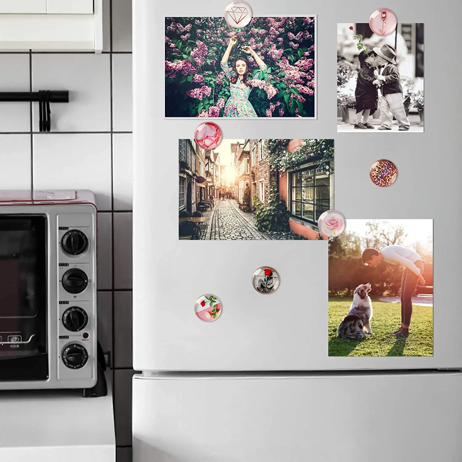 Glass Magnets for Refrigerator Customized Glass Fridge Magnets for Office and Kitchen
