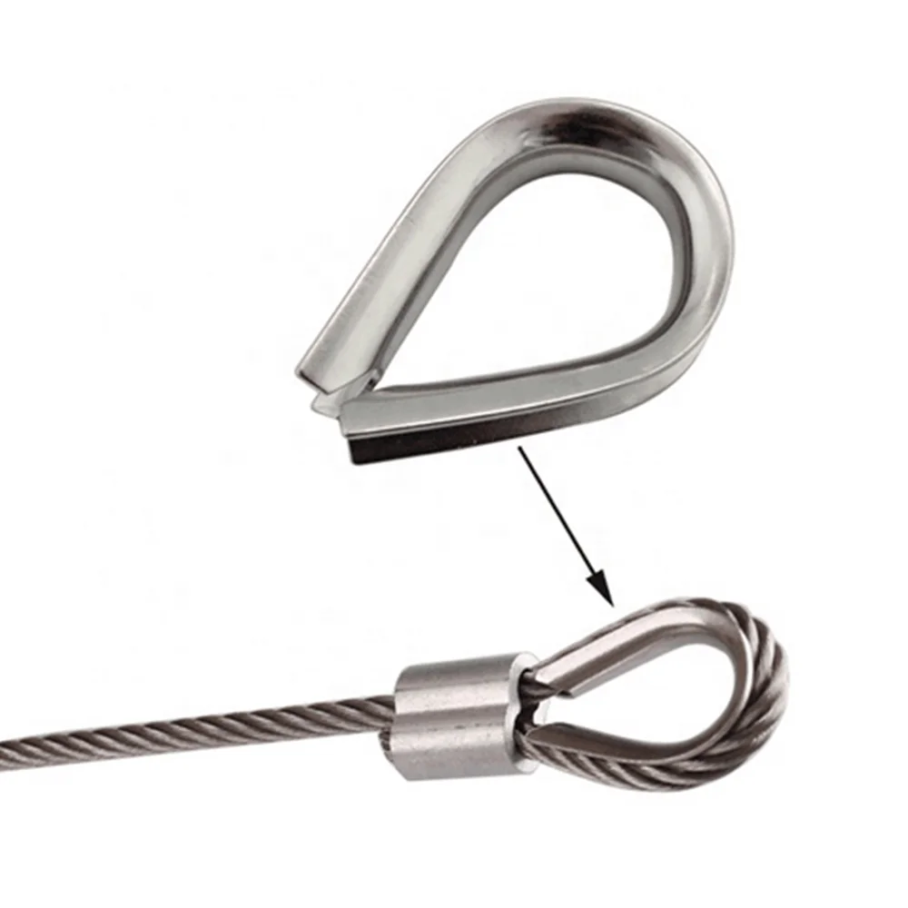 304&316 Stainless Steel Wire Rope Thimble G414/G411/DIN6899A/DIN6899B Cable Thimble Rigging Hardware Fittings