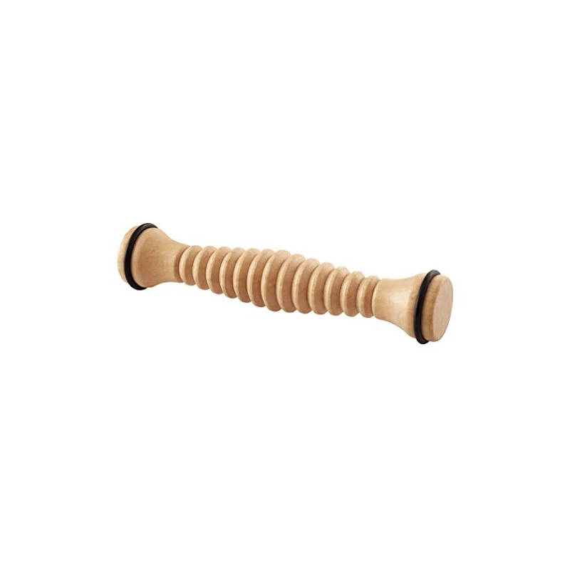 Promotional Home Use Plantar Fasciitis Stress Relaxation Body Back Anti Cellulite Manual Wooden Foot Roller Massager