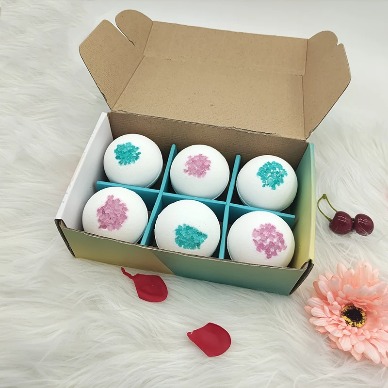 
Best Wholesale Christmas Gift Box Low Price 12 Pack Large Bubble Fizzies High Quality Organic with bath salt 