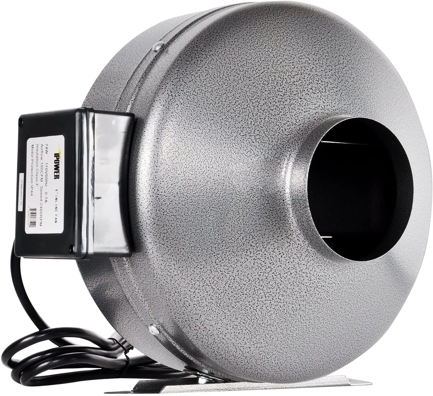 iPower GLFANXINLINE8 8 Inch 750 CFM Inline Duct Ventilation Fan HVAC Exhaust Blower for Grow Tent Grounded Power Cord