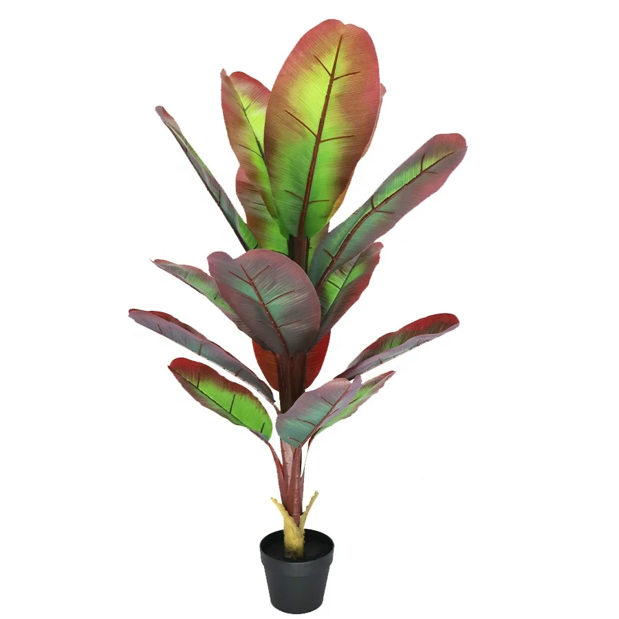 Nwe product 120cm high red leaves artificial banana tree