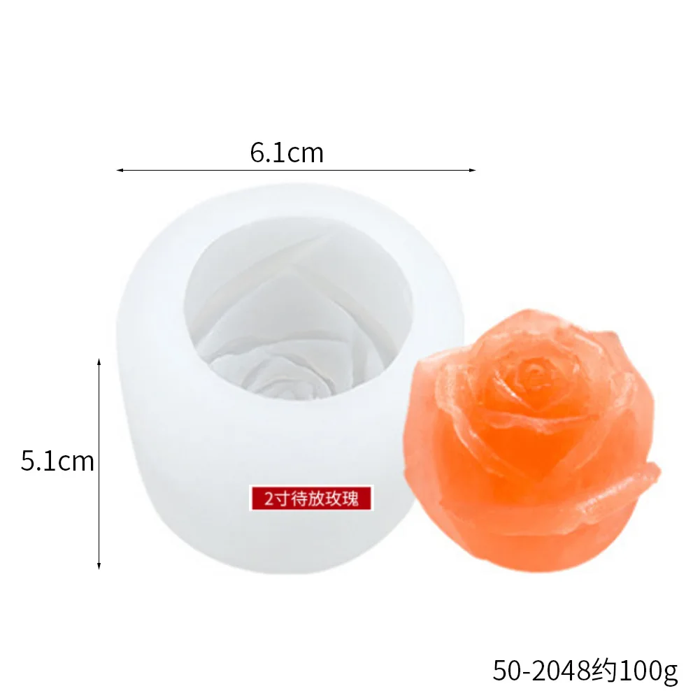 Stereo rose ice hockey silicone ice mold reusable whisky aromatherapy candle mould