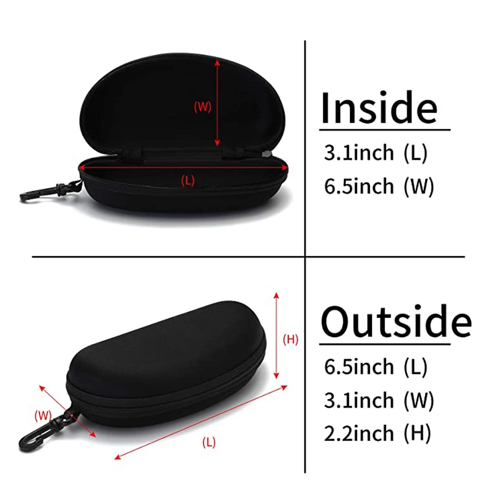 2021 Waterproof Sunglasses and Eyeglasses Case Zippered Glasses Holder Durable Hard EVA Glasses Storage Velvet Customized
