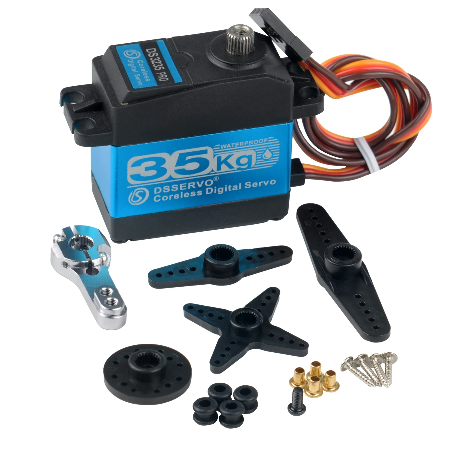 Dsservo DS3235 Pro Водонепроницаемый сервопривод 35 кг Цифровой высококрутящий металлический редуктор для 1/8 1/10 1/12 RC автомобиль робот DIY