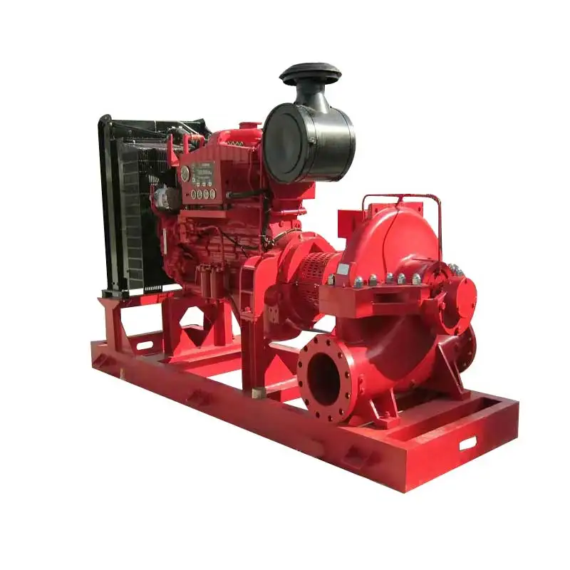 High Flow Rate Diesel Engine Fire Pump  For Pumping Water  in China