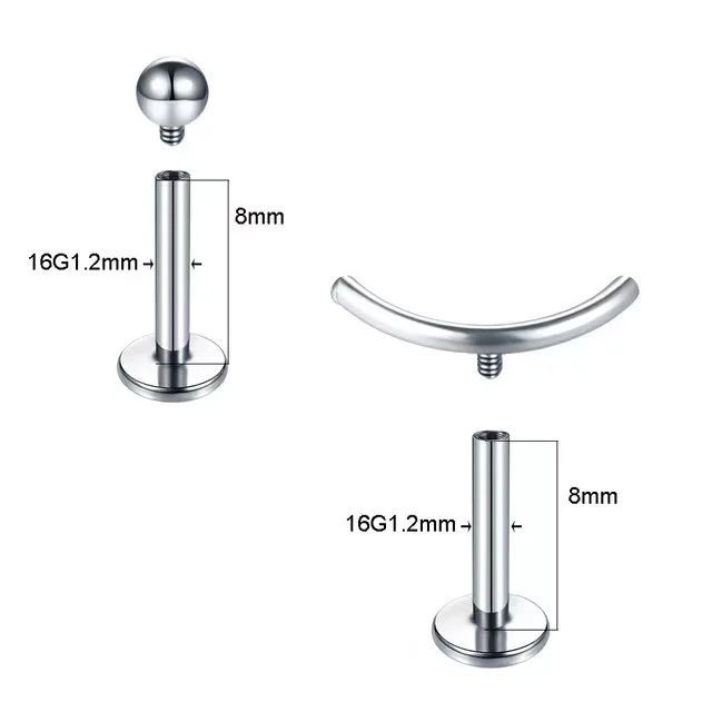 Getta popular ASTM F136 titanium piercing G23 simplicity jewelry piercing labret fashion labret piercing jewelry