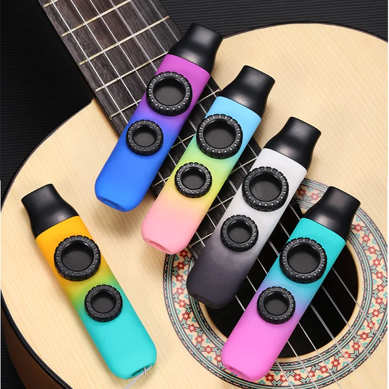 Kazoo Double Film Dazzling Color Kazoo Double Hole Harmonica Guitar Partner Musical Instruments Gifts