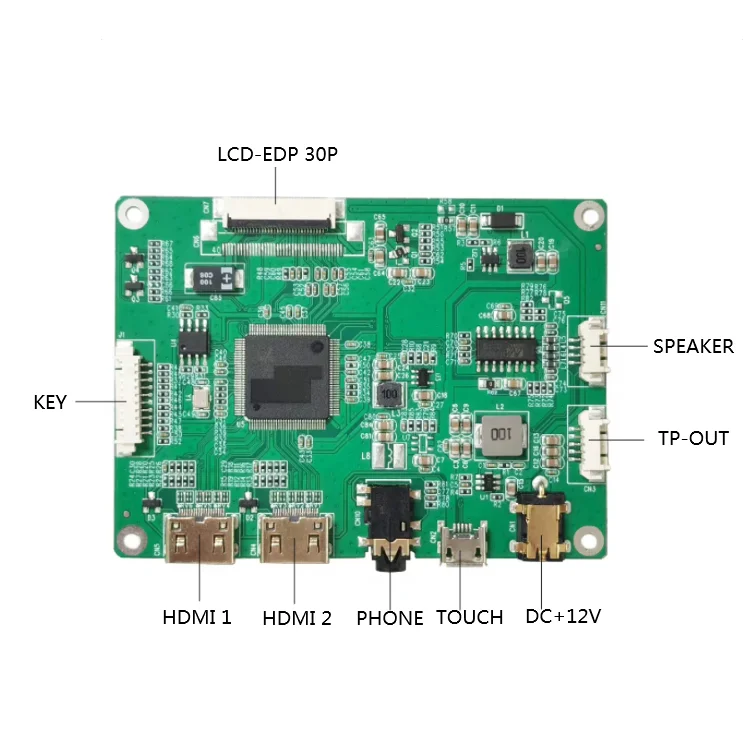 12.6 inch 1920*515  High Brightness 400 IPS eDP 30 Pins Touch and Dual HD-MI Driver board LCD screen