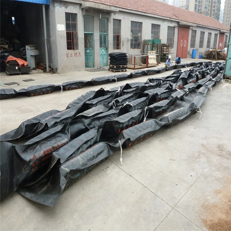 rubber oil spill ocean seaweed boom with astm connector