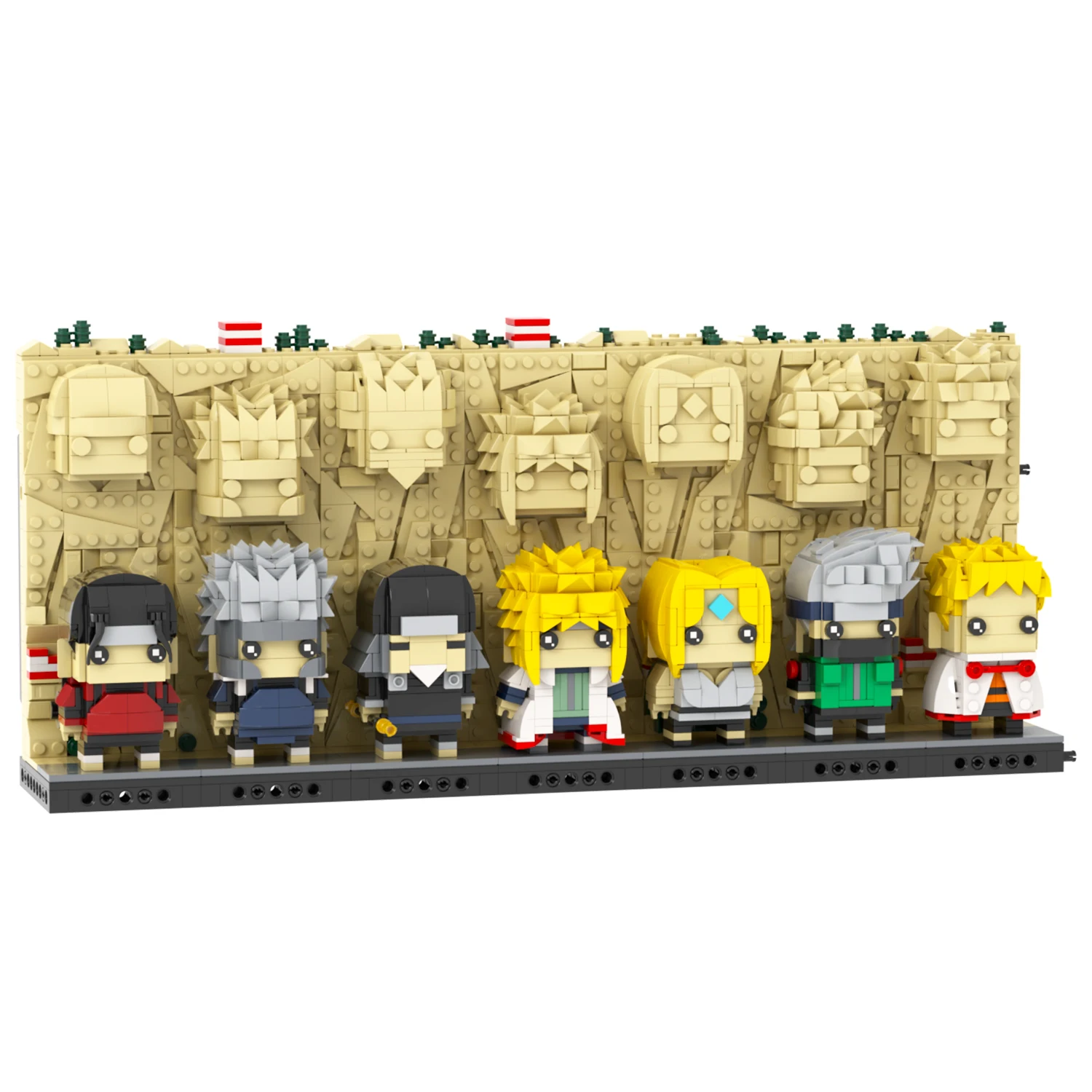 MOC7241-7247 Uzumaki Mehokage Rock Senju Hashirama Tobirama Hatake Kakashi Sarutobi Hiruzen Assemble Building Blocks Kids Toys