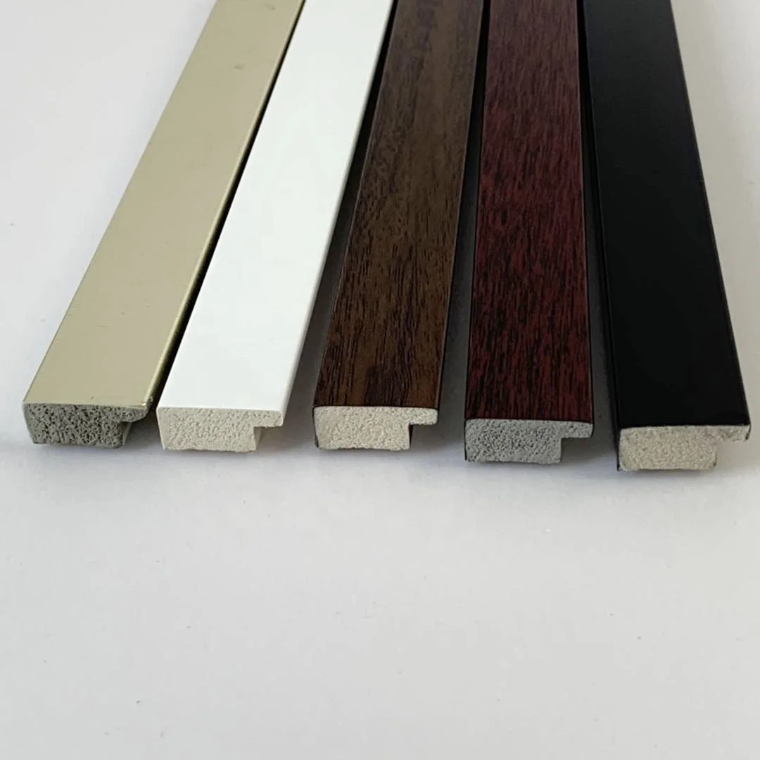 Wholesale Distressed matted Colorful Wood Texture Finish Plastic Photo Picture Frame Moulding