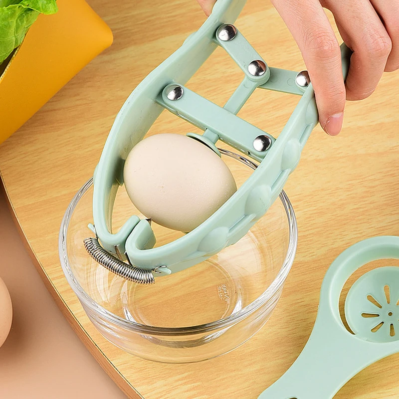 Wholesale Kitchen Cooking Baking Egg Cracker Tools useful Egg Cracking Opener peeler Utensils Gadget Restaurant Egg Shell Cutter