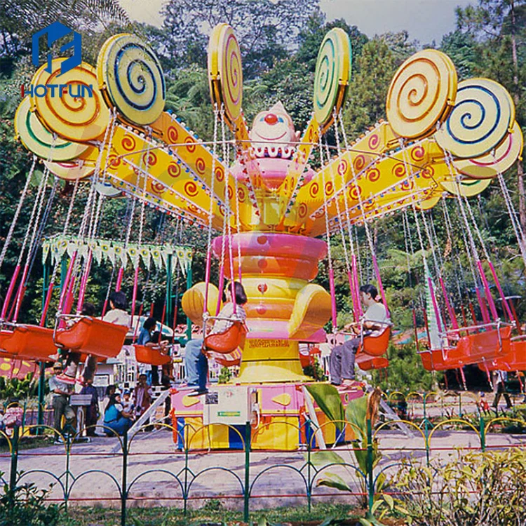 Park attractions for park thrilling rides portable amusement rides trailer mounted trailer samba flying chair ride for sale