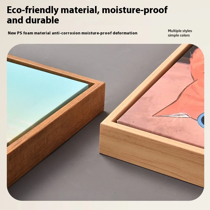 Narrow edge oil painting frame mounting frame aluminum alloy L-shaped minimalist canvas metal frame customized wall hanging