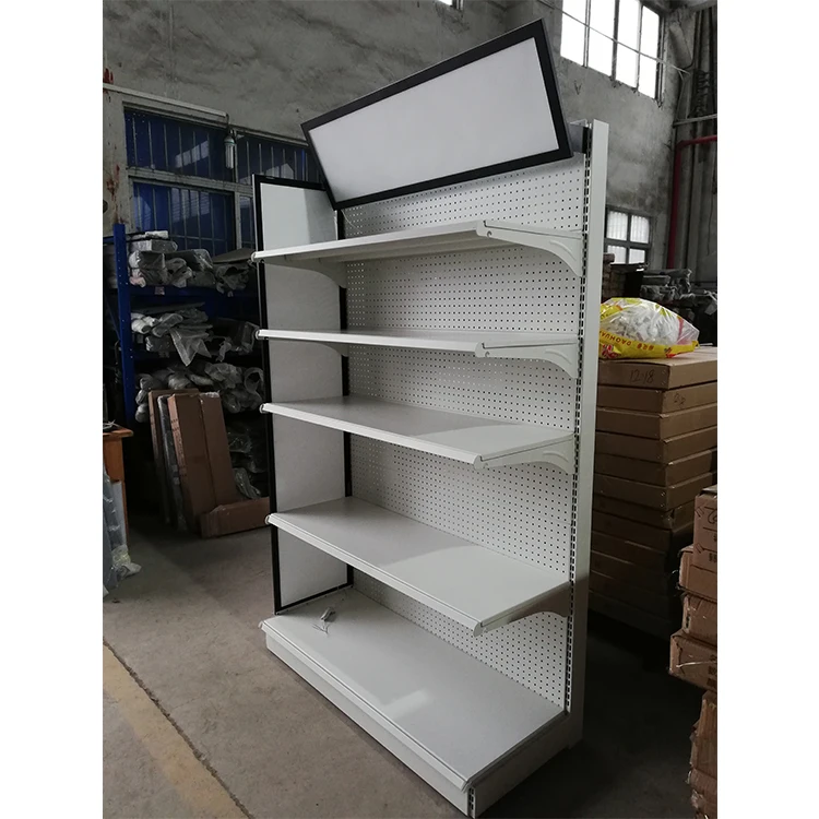 Durable Quality Supermarket Shelves Pharmacy Shelves Store Shelves With Poster Board