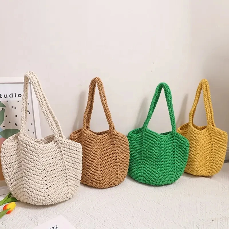 Bride Beach Bag Boho Bride Gift Macrame Bag Cotton Rope Crochet Summer Handbag for women Customize Large Crochet Bags