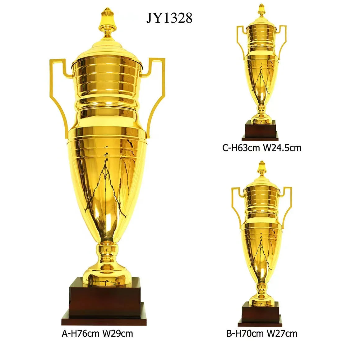 Factory price custom logo resin trophy world football game champions league award trophy cup