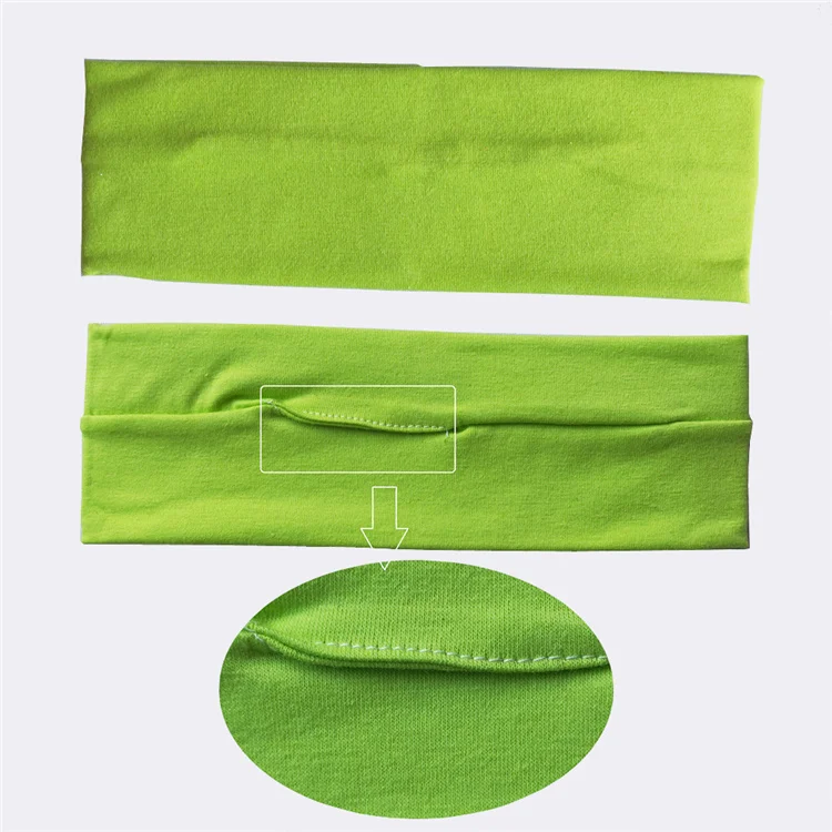 Wholesale Good Quality Solid Color Cotton Elastic Sports Headbands Custom Logo Running Fitness Yoga Headbands