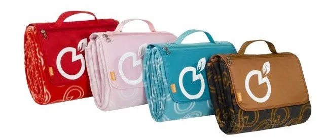 Custom Print Sand proof Water Proof Pocket 80*80 Beach Picnic Mat Blanket