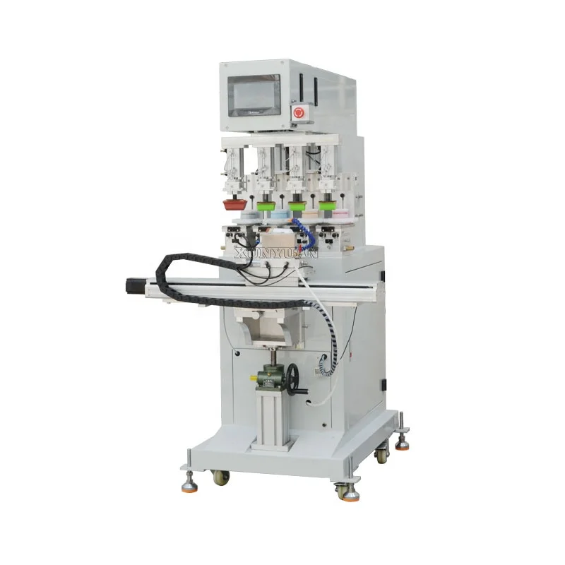 4 цветная карточная коробка для магазина для домашнего использования многофункциональный новая брендовая одежда полу-автоматическая машина для глубокой тампонный принтер