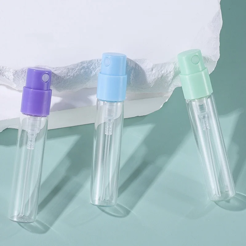 2ML Black White Mini Size Popular Style Empty Glass Sample Fragrance Perfume Tester Bottle