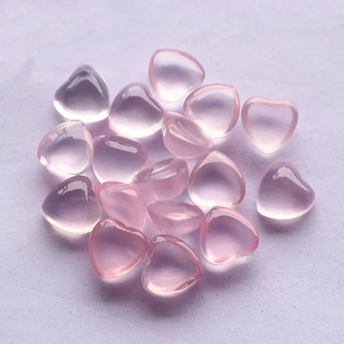 18*26mm Natural Rose Quartz Heart Shape Cabochon