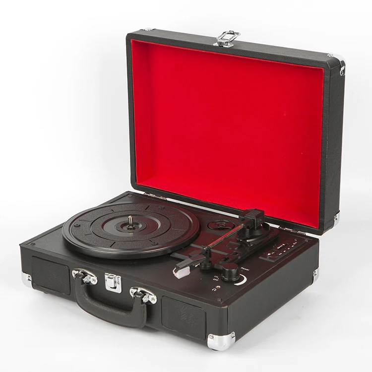 Hot sale USB suitcase vinyl turntable record player& suitcase Turntable