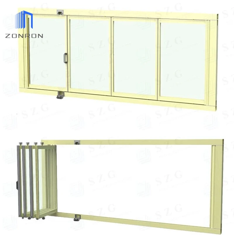ZONRON simply beautiful shop window custom factory hot sell Folding anodized accessories multi folding open