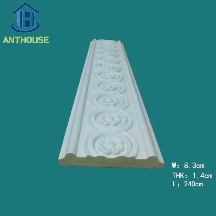 Polyurethane crave crown moulding pvc foam cornice moulding and ceiling decorative moulding line