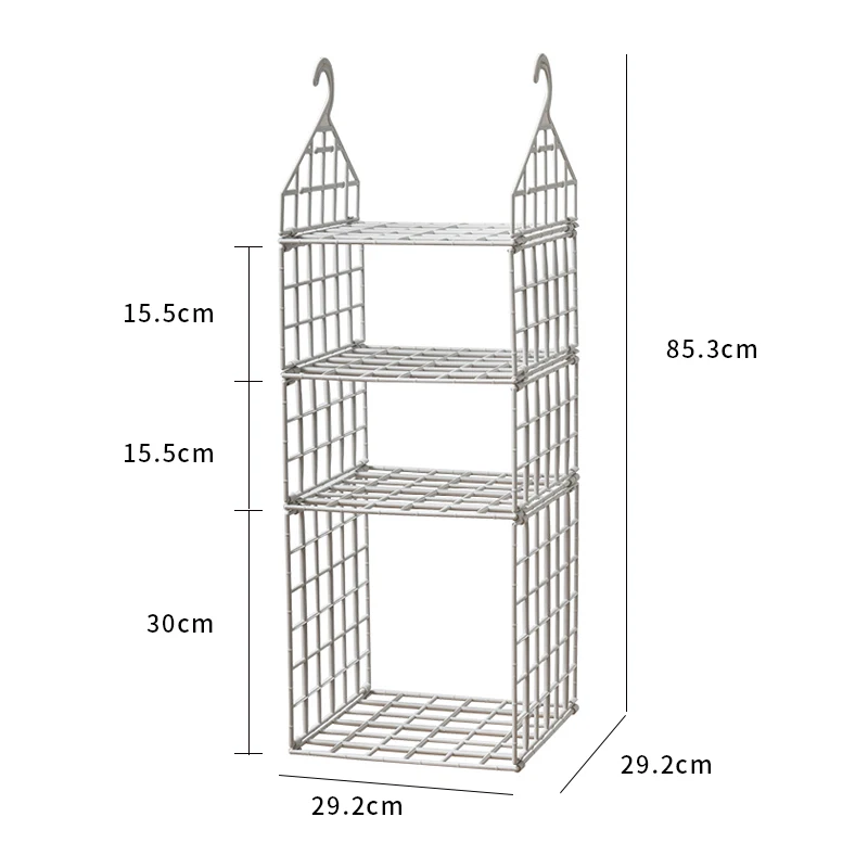 New high quality 3-layer cabinet hanging shelf DIY Clothing storage rack