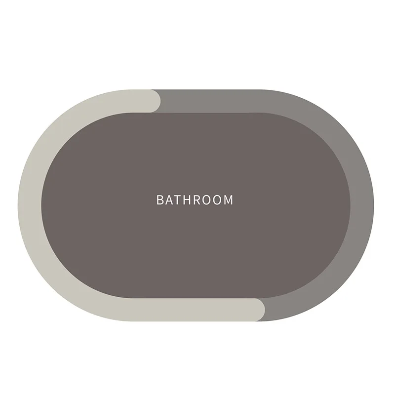 toilet Non Slip quick dry Water Absorbent Rugs Rubber Door Mats Diatom Mud Bathroom Floor Mat Anti Slip soft Diatomite Bath Mat