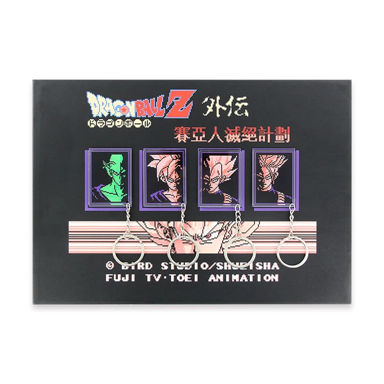 Best Sale creative Clear Acrylic dragon ball keychain 3d Customs  Charms 3D Key Chain Anime Custom Acrylic Keychain