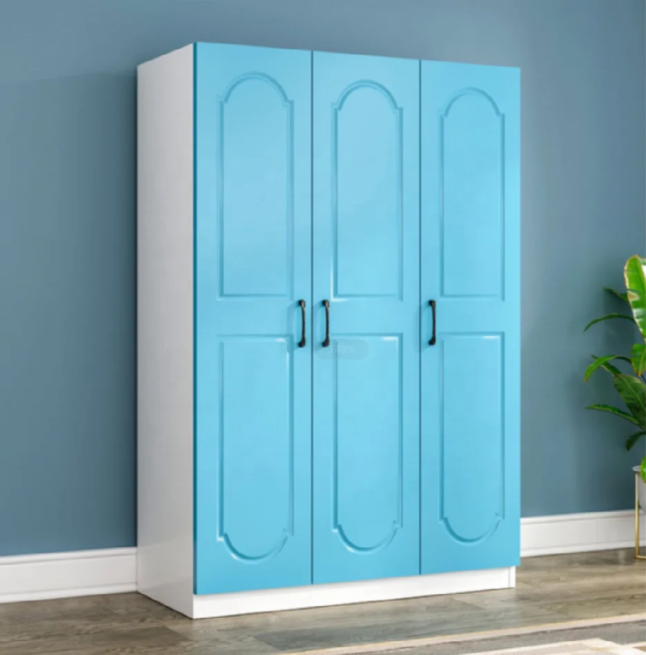  European style wardrobes bedroom modern home simple plastic wardrobe solid wood