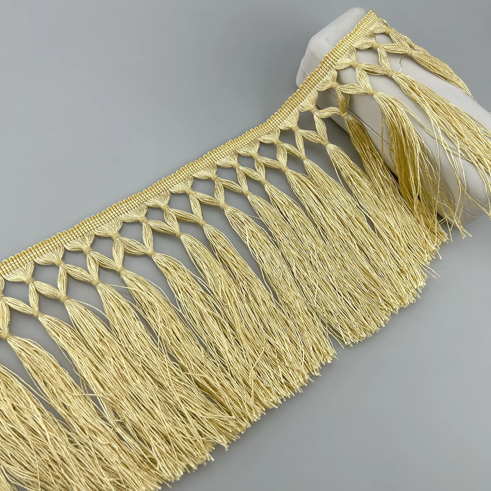 Knotted Black Supplier Fringe Lace Fabric Tassel Furnishings For Curtain Carpet Edge Webbing