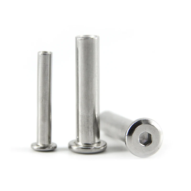 Hex Socket Flat Chamfered Head Fittings for Wood Furniture Stainless Steel Chicago Screw Screws