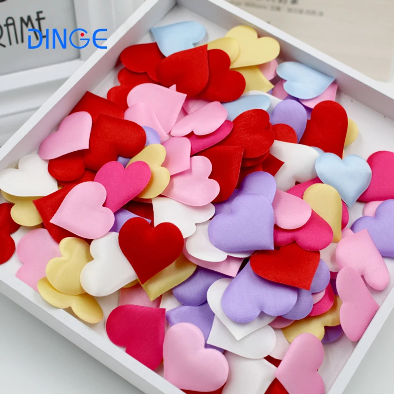 2021 Wedding Decoration Wedding Heart Shaped Sponge Petals Multicolor Hand Throw Flower Preserved Flowers & Plants 10 Pack 3cm