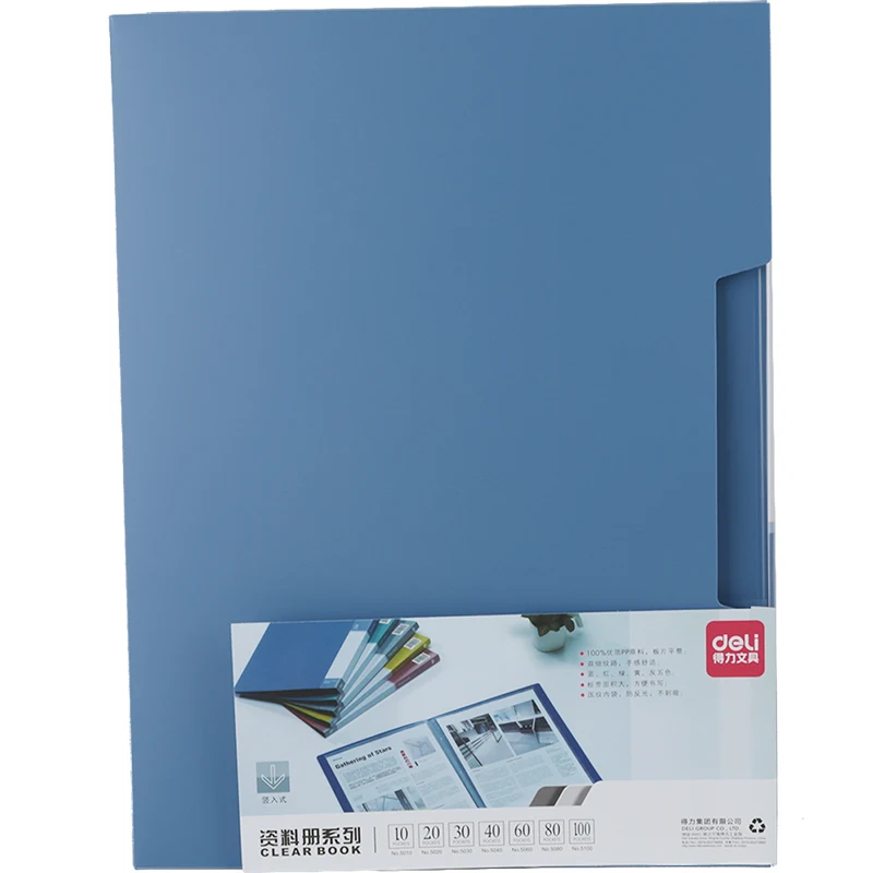 100 Pocket Protector Presentation Book A4 Size 200 Page Capacity Available for Report Sheets Artworks Music Sheet Clippings