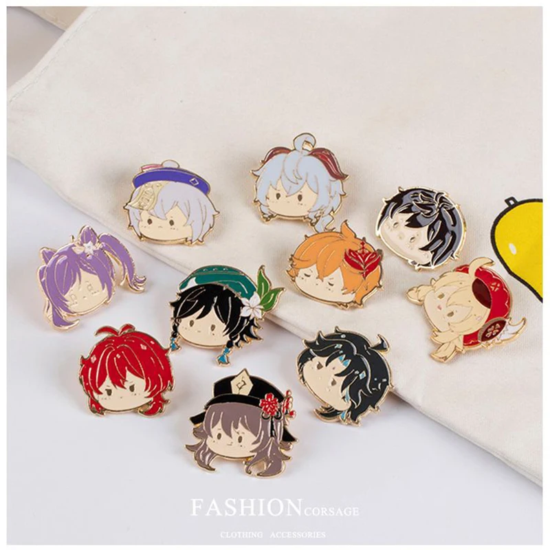 Wholesale Brooch Pin Cartoon flower Acrylic Badge Custom Made Cute  Lapel Pins Cartoon Clothes Hat Accessories