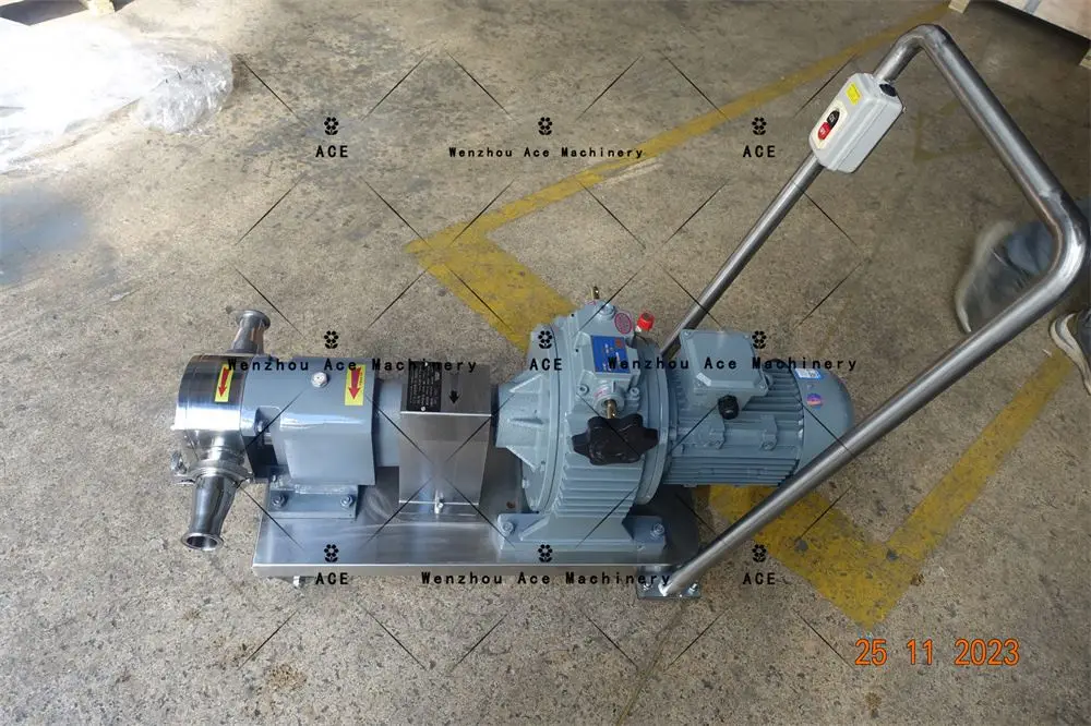 Ace High-Viscosity Self-Priming Ice Cream Chocolate Sauce Jam Liquid Transfer Rotor High Viscosity Honey Lobe Pump With Hand Car