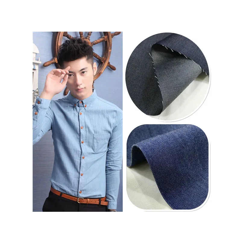 New design 30s non-stretch 100% tencel comfortable denim fabric fashion skirt dress jeans fabric in stock lot