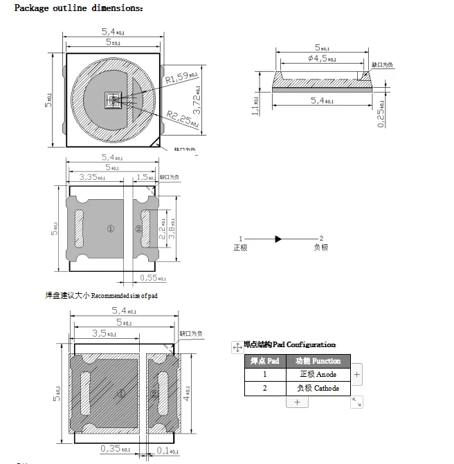 High Power 3W 5050 Infrared LED Diode 60/120 Degrees 940nm SMD IR LED led grow light
