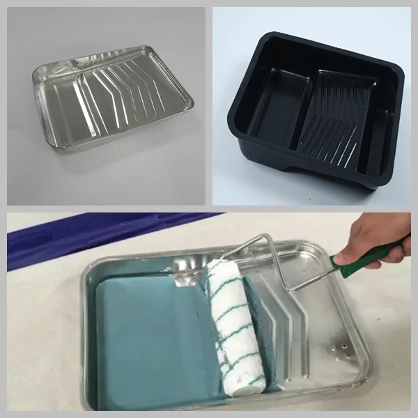 Custom Hardware Metal Rust Resistant Paint Roller Tray Heavy-Duty Metal Paint Tray Multi Deluxe Metal Tray