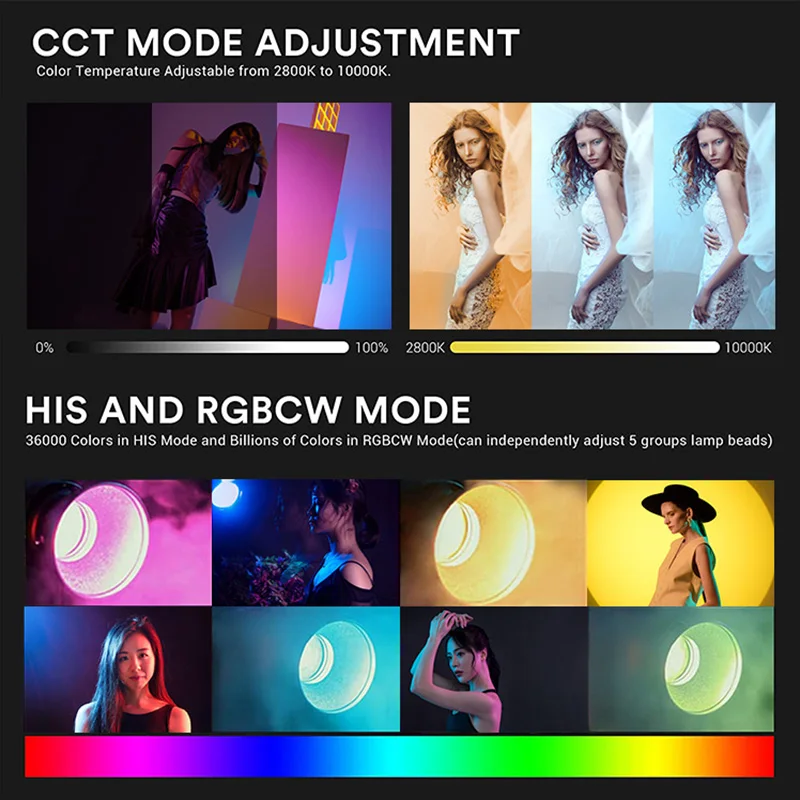 80W RGB stand light  Photography Continuous Output Lighting Video light Shooting Equipment  fill light