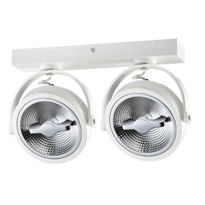 24W AR111 LED Dim to Warm 2000-3000K QR111 GU10 Double Head Indoor Wall Mounted Light