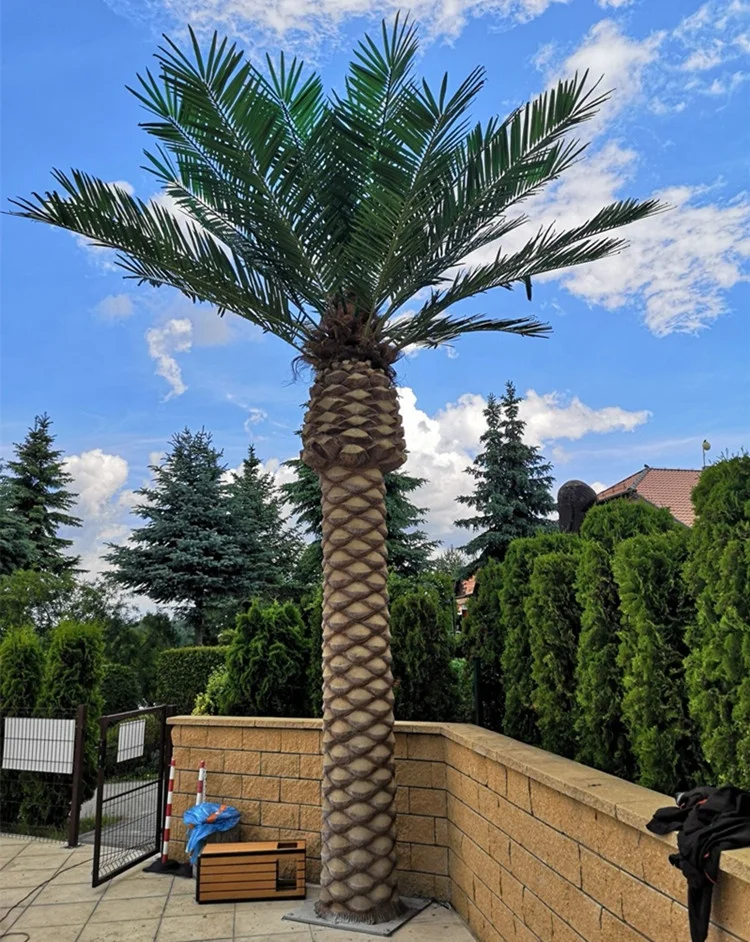 Large Fake Plants Tropical 1/2/3/5/6/7/8 Meters height 14 Ft Realistic Artificial Coconut Palm Trees Outdoor Coastal