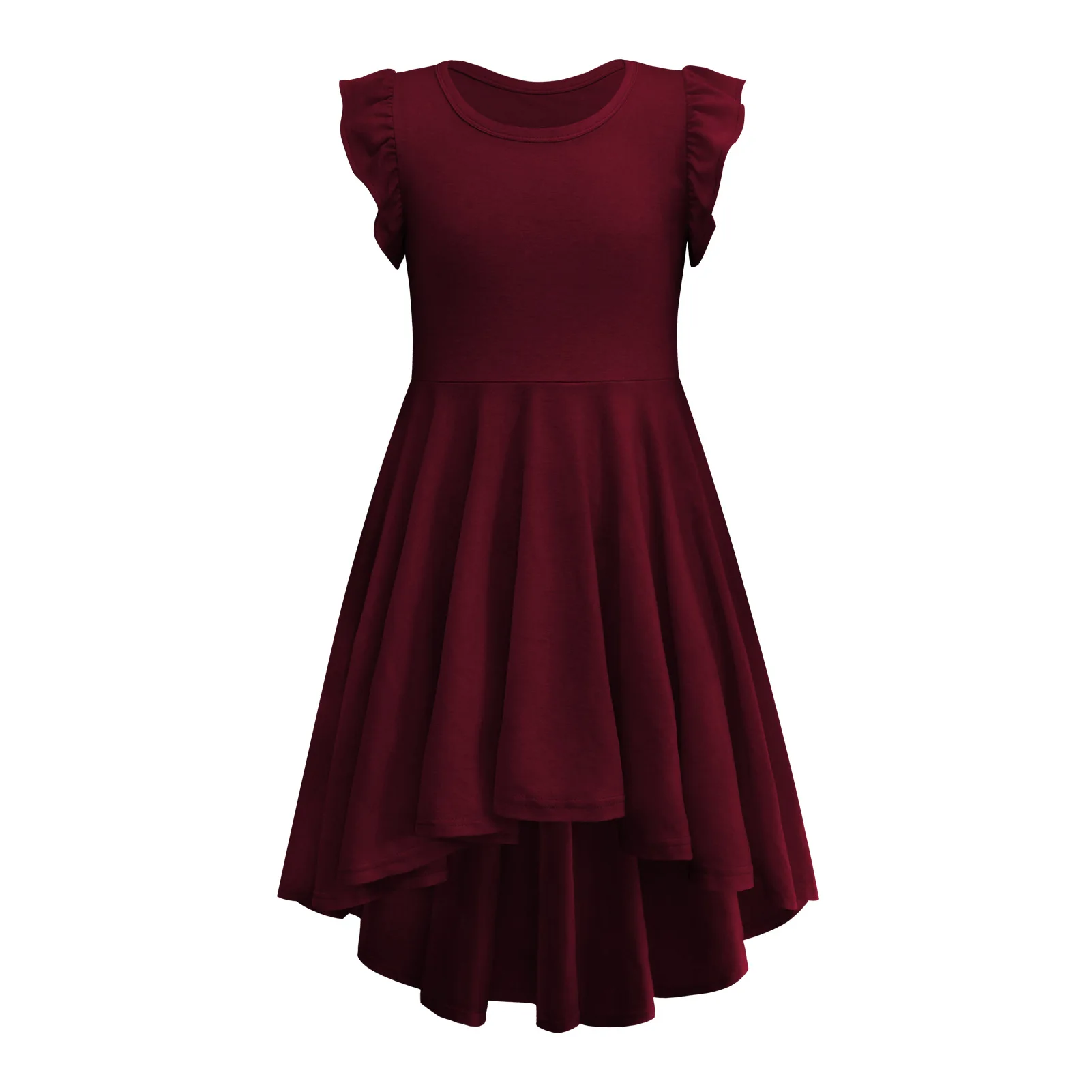 Wholesale Plain Ruffle Sleeveless Froks Girl Dress Little Kids Dresses For Girls Of 11 Years Old Princess