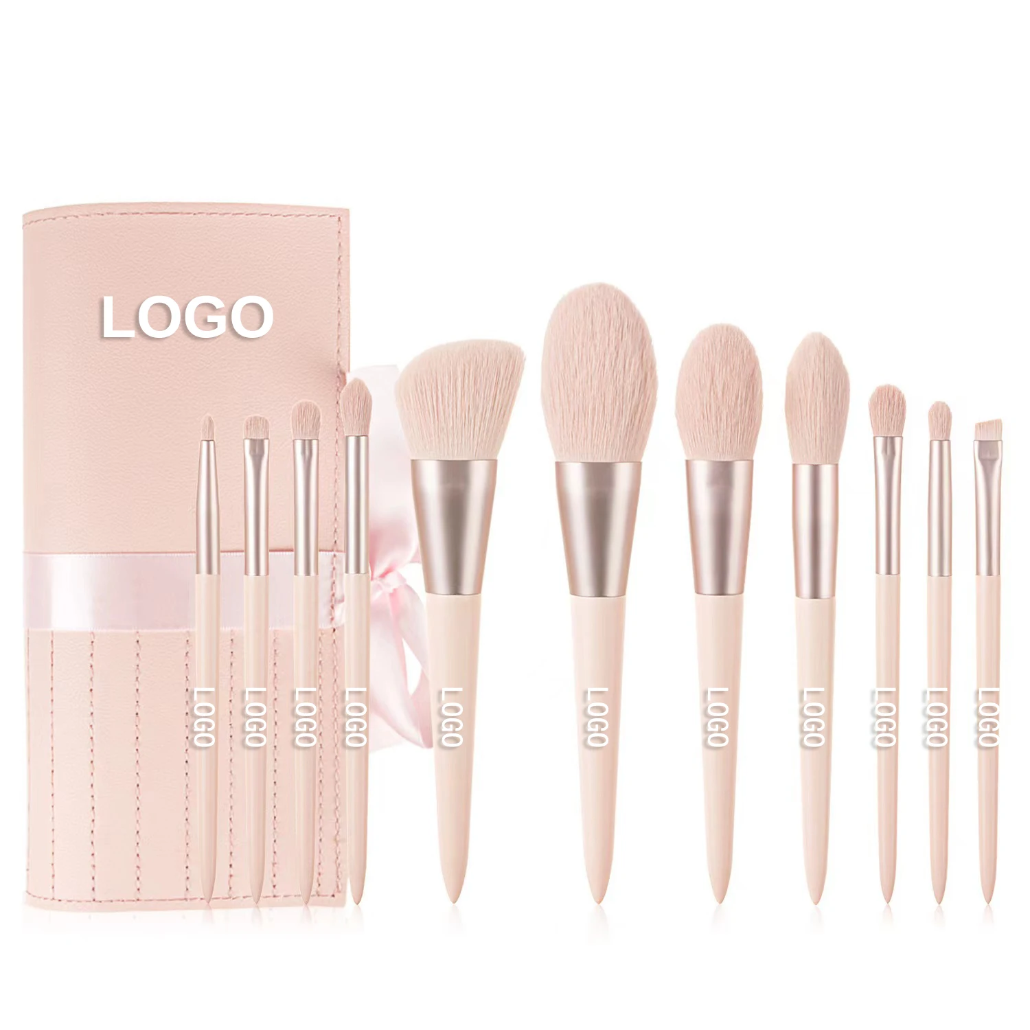 OEM Custom Logo Face Makeup Brush 14 PCS Cosmetics Brush Set Skin-Friendly Soft Makeup Brush Set