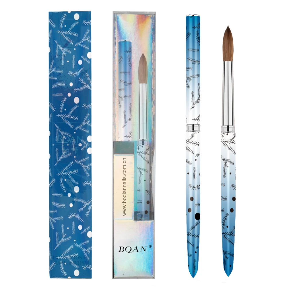 Custom Logo Hot Sale 100% Kolinsky Acrylic Nail Brushes Art Painting Drawing Tools Nail Art Brush Wholesale