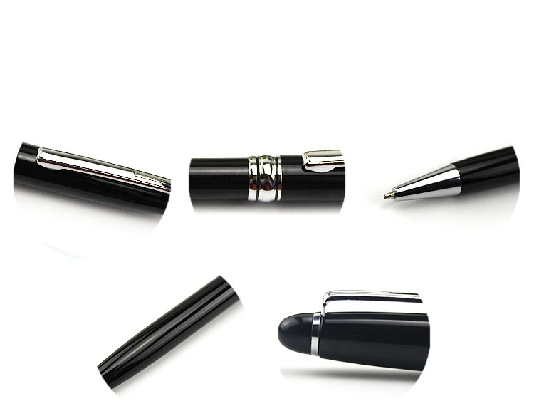 Quality Low Moq Luxury Mont Blank Pen With Logo Black Metal Customized Pen For Hotel
